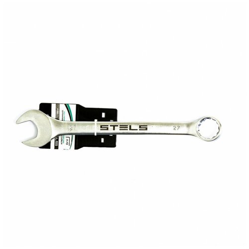 Ключ комбинированный 27 мм матовый хром Stels
