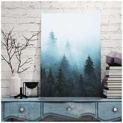 Картина интерьерная на натуральном холсте "Таинственный лес", 50х70 см