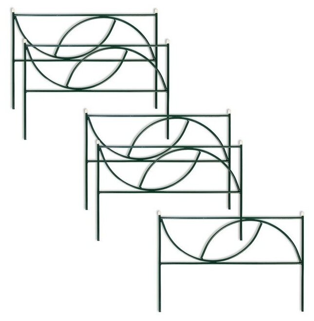 Ограждение декоративное 45 × 335 см 5 секций металл «Долька»