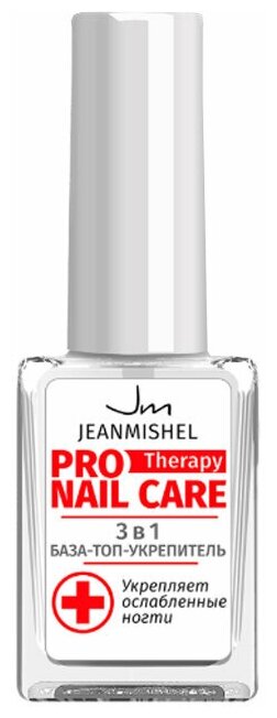 Jeanmishel Базовое и верхнее покрытие Pro Nail Care 3в1, прозрачный, 6 мл, 35 г