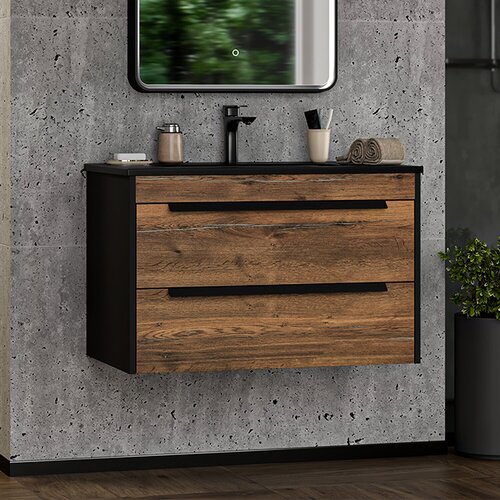 Тумба с раковиной Brevita Monsour 80 подвесная