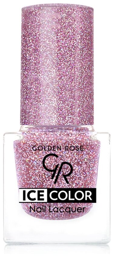 Golden Rose Лак для ногтей Ice Color Nail Lacquer, тон 197 блестки