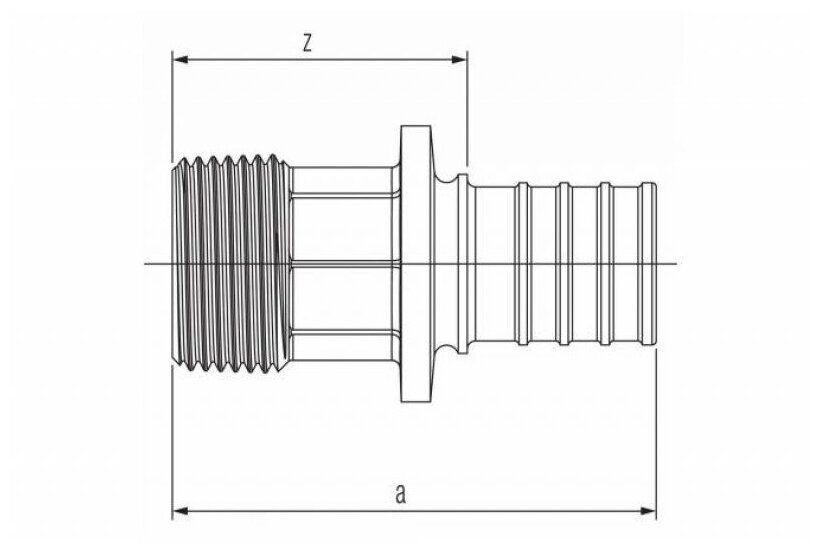 RX+ 14563171001 Переходник (Ø 25 мм, 1/2", наружная резьба, бронза) REHAU - фото №9