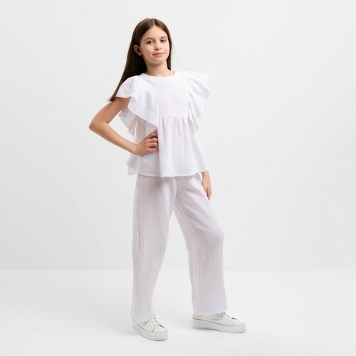 Комплект одежды Minaku, размер 152, белый комплект одежды minaku размер 152 фиолетовый
