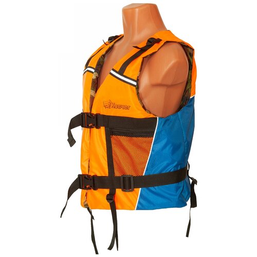 Спасательный жилет Ковчег Модель №1 (Тритон), размер XXXL-XXXXL, 130 кг, оранжево-синий/камуфляж