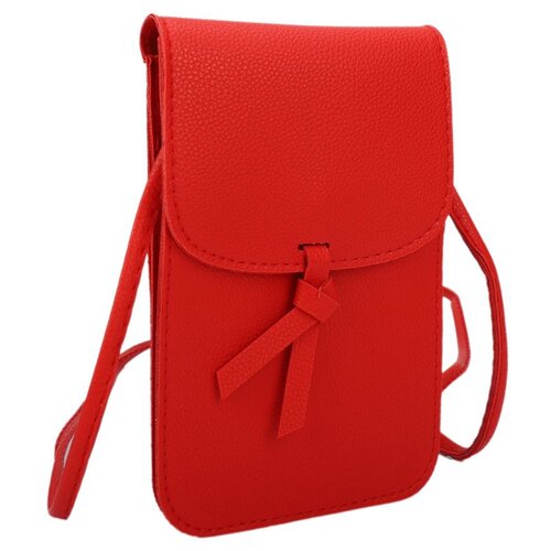 фото Сумка кросс-боди orsoro, искусственная кожа, красный