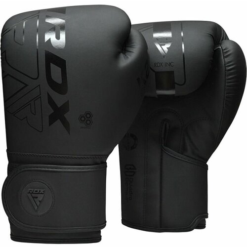 Боксерские перчатки RDX F6 KARA черные (Кожа Maya Hide, RDX, 10 унций, Черный) 10 унций