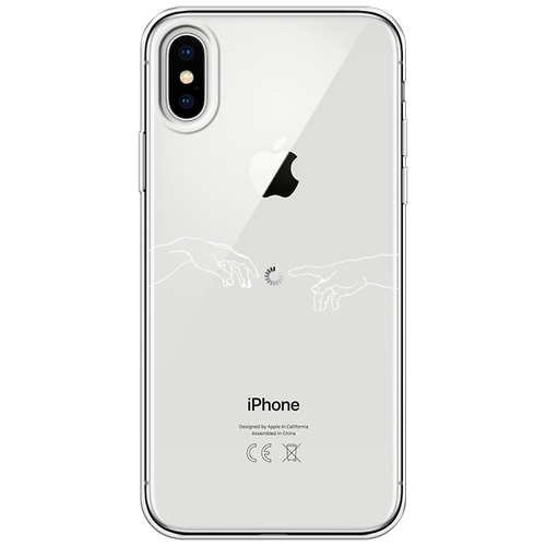Силиконовый чехол на Apple iPhone X / Айфон X Загрузка творения, прозрачный силиконовый чехол девушка в черном купальнике на apple iphone x 10 айфон икс десять