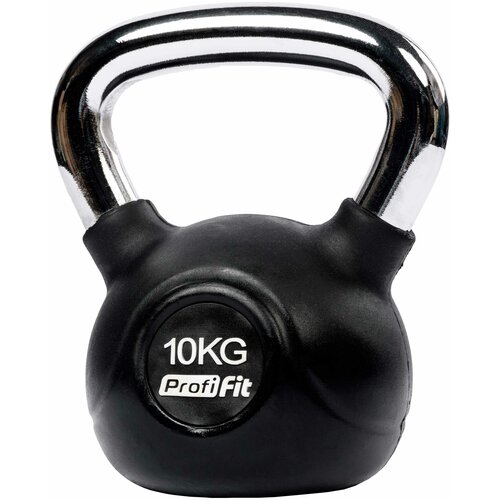 фото Гиря обрезиненная с хромированной ручкой (8 кг), profi-fit