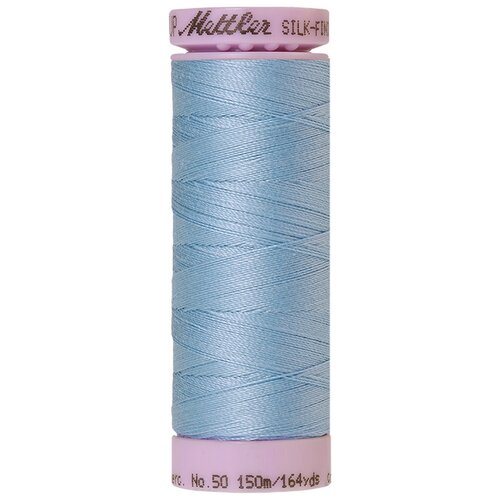 Нить для машинного квилтинга SILK-FINISH COTTON 50, 150 м 100% хлопок 0272 Azure Blue ( 9105-0272 )