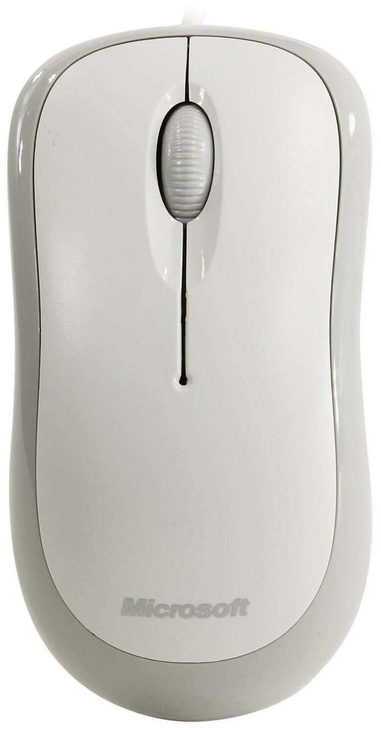 Мышь проводная Microsoft Basic Mouse, белая (P58-00060)