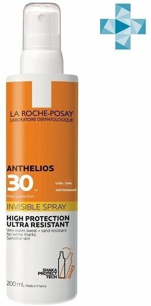 Спрей солнцезащитный для лица и тела невидимый SPF30 Anthelios La Roche Posay/Ля рош позе фл. 200мл