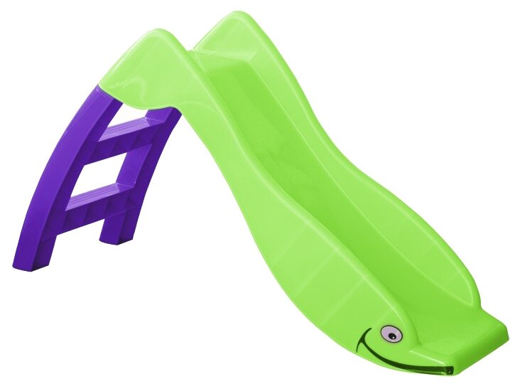Игровая горка "Дельфин" (зеленый/фиолетовый)