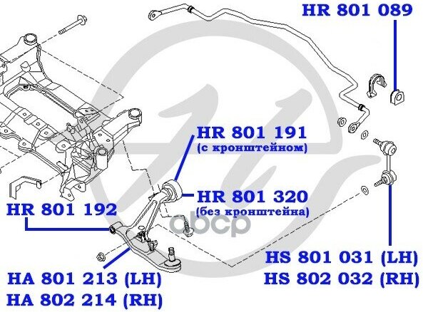 Рычаг Передней Подвески, Правый. X-Trail (T30) Hanse арт. HA802214