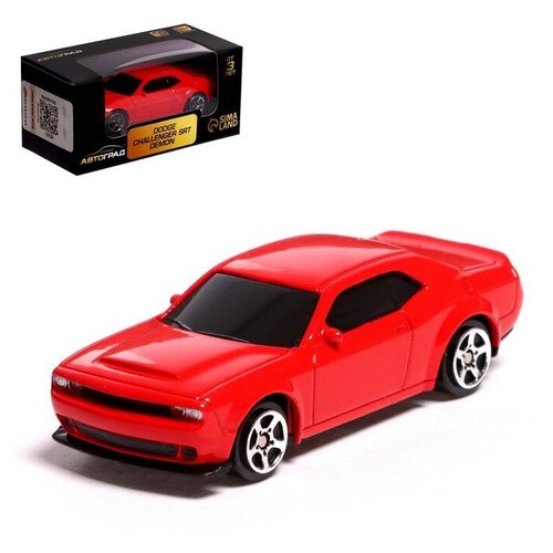 Машина металлическая DODGE CHALLENGER SRT DEMON, 1:64 машина металлическая dodge challenger srt demon 1 64 цвет чёрный