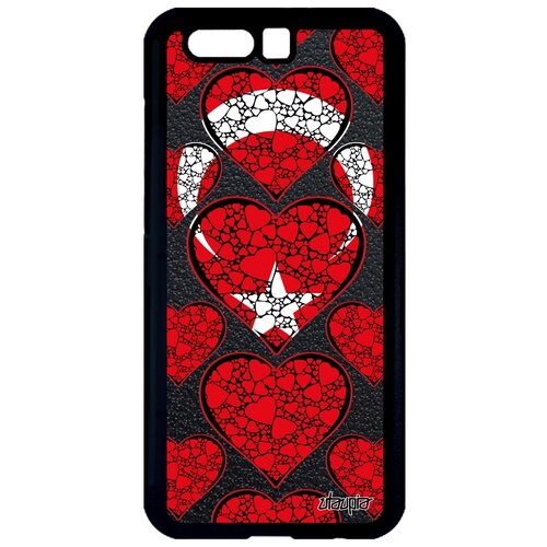 фото Чехол на телефон honor 9, "флаг турции с сердцем" любовь страна utaupia