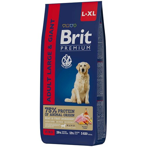 Корм для собак крупных и гигантских пород Brit Premium, курица 15 кг mirrolla витамин с 900 мг