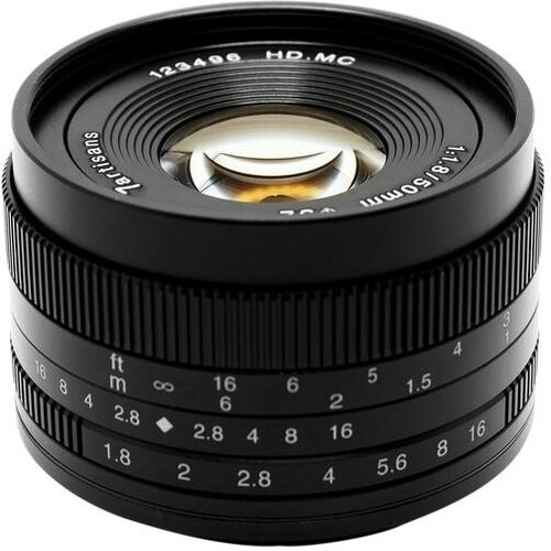Объектив 7Artisans 50mm F18 Sony E Mount Чёрный 800300₽