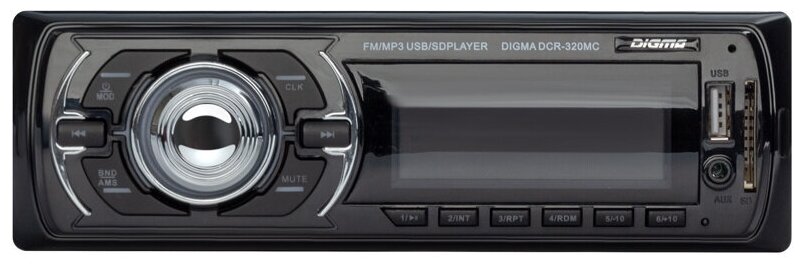 Автомагнитола Digma DCR-340G 1DIN 45Вт