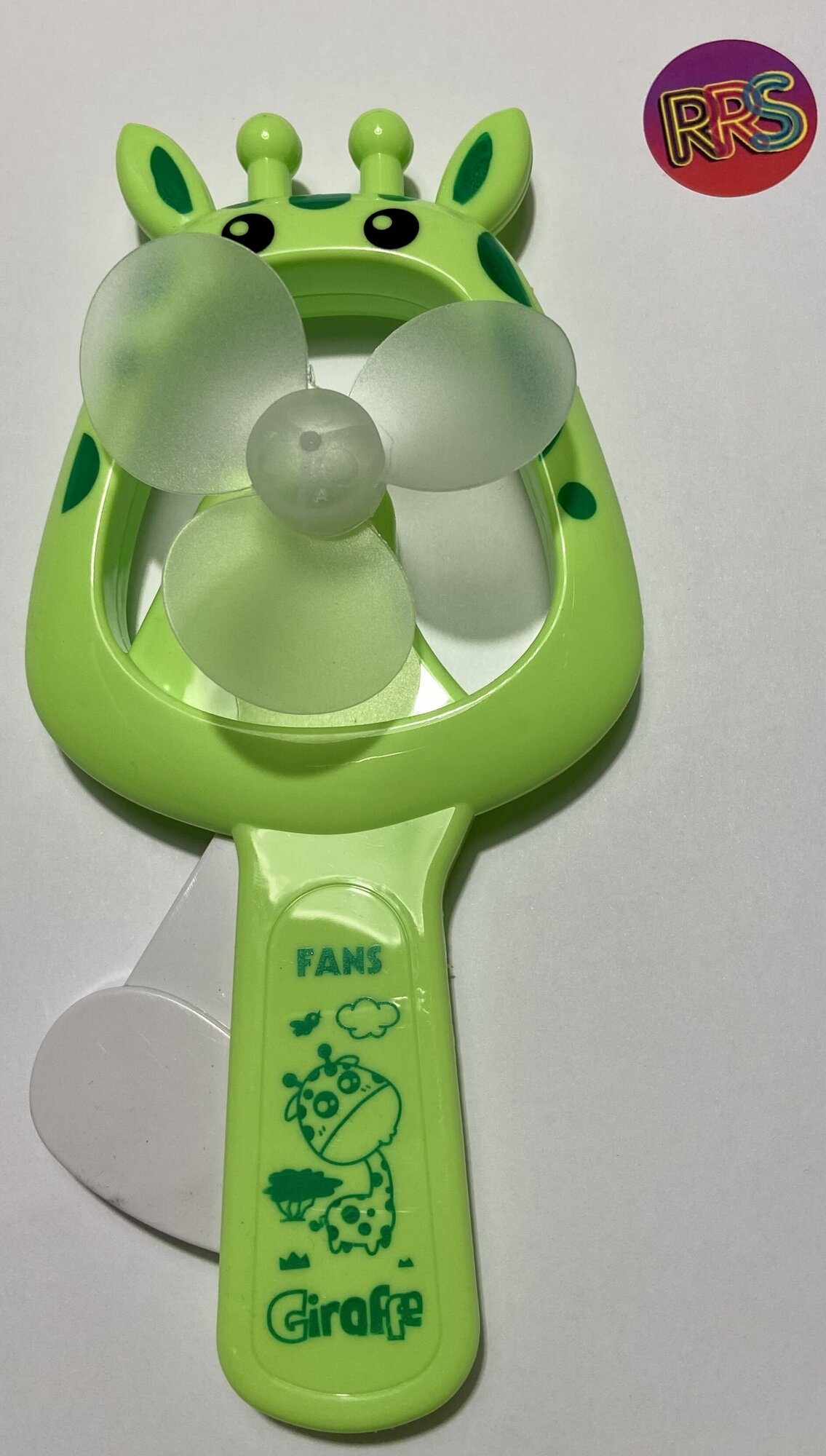 Вентилятор детский механический Giraffe, 20 см/ Вентилятор детский ручной/ Детский механический мини-вентилятор / игрушка Ветерок / Ручной вентилятор - фотография № 2