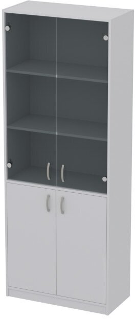 Шкаф Меб-фф Офисный шкаф ШБ-3+А5 графит цвет Серый 77/37/200 см