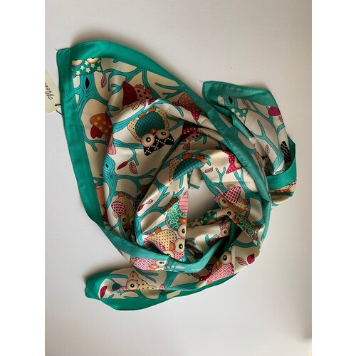 фото Платок ,90х90 см, розовый, бежевый fy