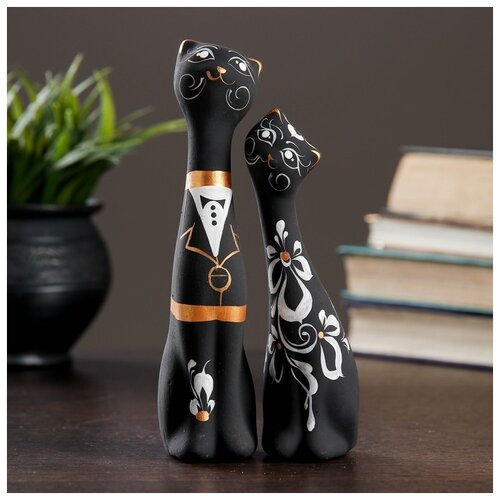 фото Фигура"love коты" малые набор 2шт черные 4?5?17,5см 040 хорошие сувениры 707387 .