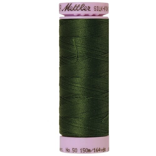 Нить для машинного квилтинга SILK-FINISH COTTON 50, 150 м 100% хлопок 0886 Cypress ( 9105-0886 )