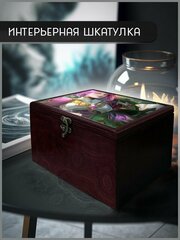 Шкатулка интерьерная для украшений вишневая 22x17x12 см Игра Dota 2 - 31