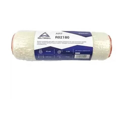 Миди валик велюровый стандарт, ворс 4 мм, 180х48 мм, Deltaroll