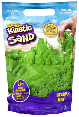 Кинетический песок Kinetic Sand большой (6047182/6047183/6047184/6047185), зеленый, 0.91 кг, пакет