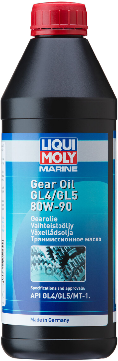 Масло Трансмиссионное Для Водной Техники Marine Gear Oil 80W-90 Gl-4/Gl-5/Mt-1 (1Л) Liqui moly арт. 25069