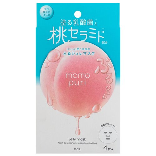 Купить Momo puri Jelly mask тканевая маска с лактобактериями, витаминами А, C, E и керамидами Увлажнение и Упругость, 4 шт.