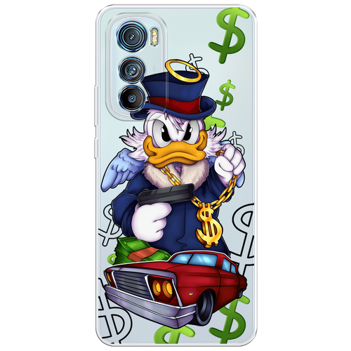 Силиконовый чехол на Motorola Edge 30 / Моторола Эдж 30 Scrooge McDuck with a Gold Chain, прозрачный силиконовый чехол на honor 30 хонор 30 scrooge mcduck with a gold chain прозрачный