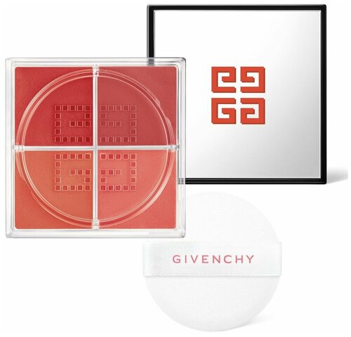 GIVENCHY Рассыпчатые четырехцветные румяна для лица Prisme Libre Blush (6 Flanelle Rubis)