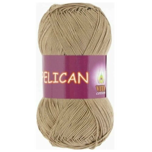 Пряжа vita cotton pelican, 100% хлопок, 50гр/330м 3954 бежевый пряжа 100% хлопок красный сircle combed cotton китай 100гр 560м бобина 500гр