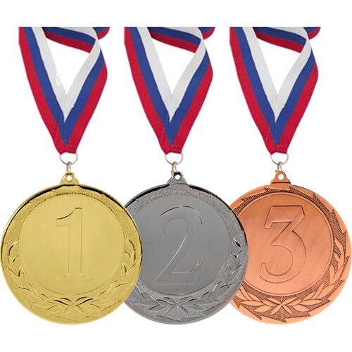 Набор призовых медалей с лентой (1, 2,3 место) арт. 026