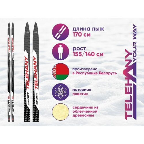 Беговые лыжи TELEHANY SPORT JR, 170 см