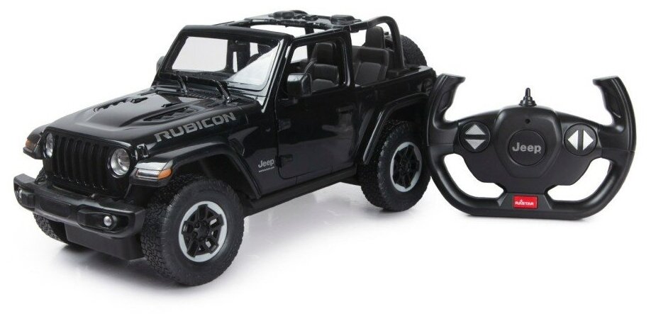 Машина Rastar РУ 1:14 Jeep Wrangler JL Черная 79400