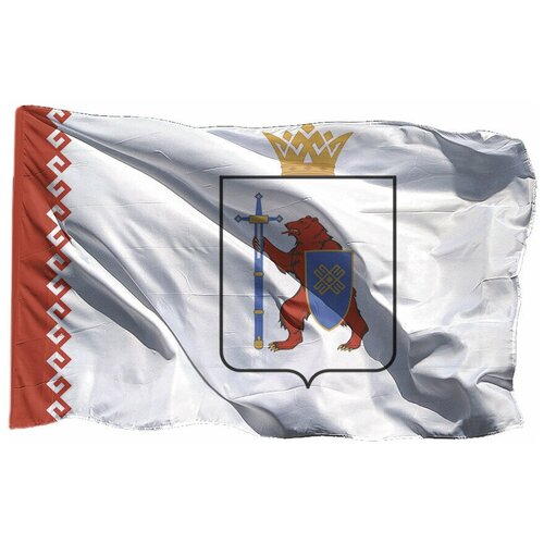 Флаг Республики Марий Эл на шёлке, 70х105 см для ручного древка флаг республики марий эл 70х105 см