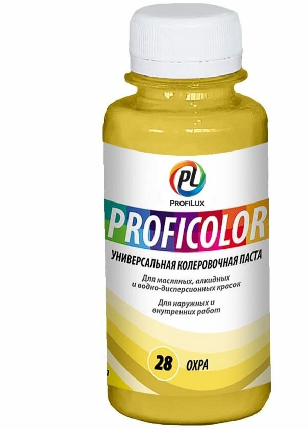 Колеровочная паста Profilux Proficolor универсальный (стандартные цвета) №28 охра 0.1 л - фотография № 4