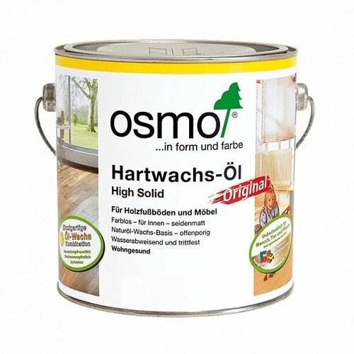 Масло-воск OSMO Hartwachs-Öl Original, 3065 бесцветный полуматовый, 0,125 л