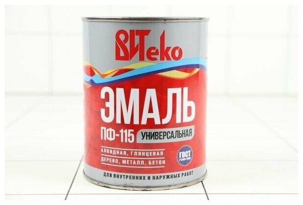 Эмаль Витеко пф-115 белая 08кг