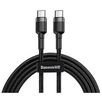 Кабель Baseus Cafule PD USB Type-C - USB Type-C, 2 м, черный/серый