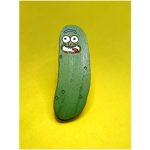 фото Рик, огурчик рик, рик санчес, рик и морти, значок деревянный, брошь на рюкзак, ручная работа нет бренда