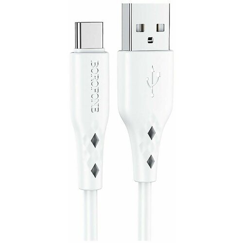 Кабель USB - Type-C, Borofone BX48, 100 см, белый, 1 шт. кабель usb bx48 type c 1m 2 4a borofone черный аксы