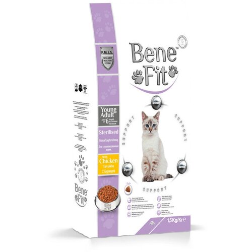 Benefit Feline Adult Sterilised Cat Chicken сухой корм для взрослых стерилизованных кошек с курицей - 1,5 кг