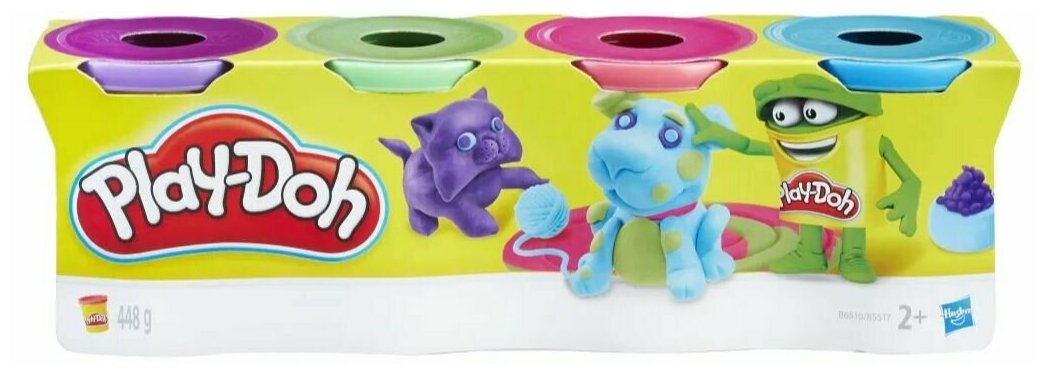 PLAY-DOH Игровой набор Плей-До 4 банки в ассор.