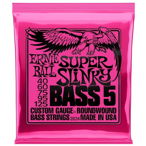 Ernie Ball 2824 струны бас 5-стр 40-125 Round Wound струны для бас гитары ernie ball 2824