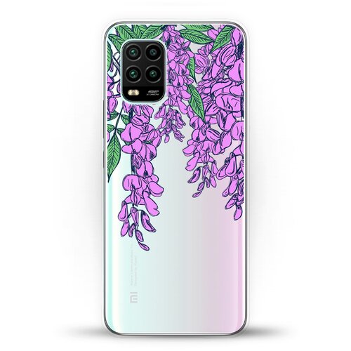 фото Силиконовый чехол цветы фиолетовые на xiaomi mi 10 lite andy & paul